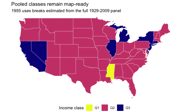 Map of US showing pooled classes